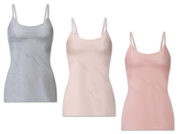 Damen Spaghettitops, 3 Stück