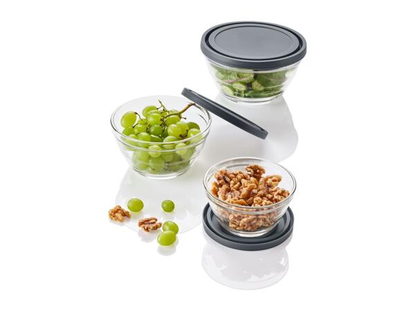 Livarno Home Glass Bowl Set - 5 Pack - Grey