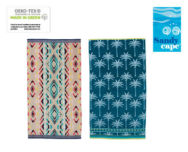 Velour Jacquard Beach Towel