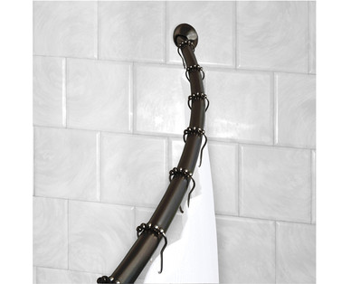Easy Home Permanent Curved Shower Rod