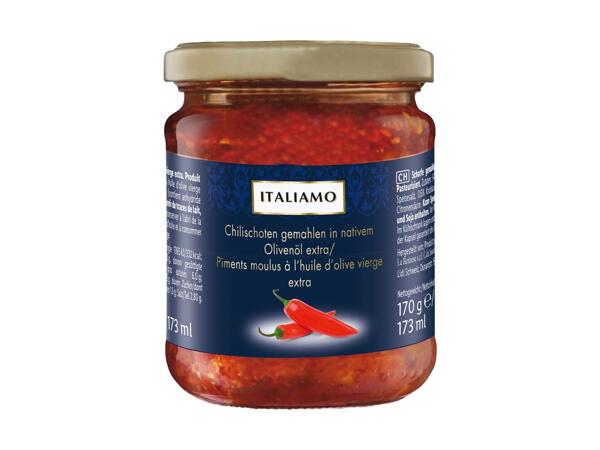 Chilischoten gemahlen