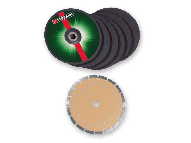 Parkside(R) Diamond Cutting Disc/ Cutting & Grinding Disc Set