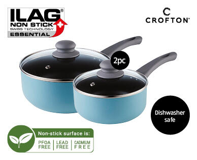 Coloured Saucepan Set 2pc