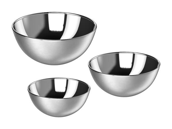 Set de bols en acier inoxydable, 3 pièces