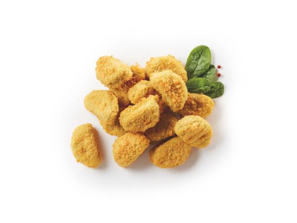 Chicken nuggets with spinach