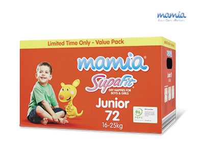 Junior Nappies Value Pack 72pk