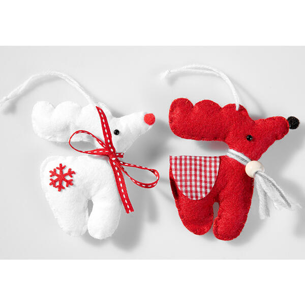 Filz-Weihnachtshänger 2er-Set