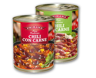 PRIMANA Chili con/ senza carne