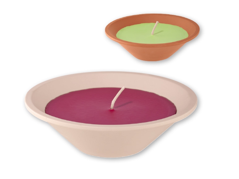 MELINERA Citronella Candles in Earthenware Bowls