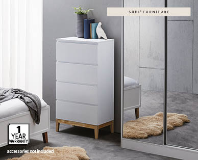 Chest of 4 Drawers - White