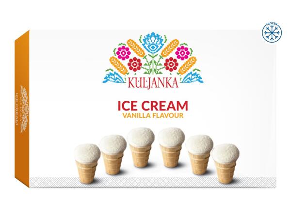 Plombir Vanilla Ice Cream in Waffle Cup 6x120ml