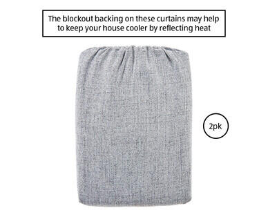 Block-out Eyelet Curtains 2pk