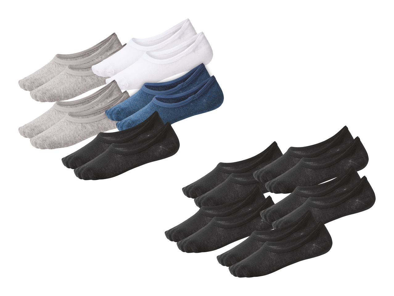 Chaussettes invisibles en coton, 5 paires1