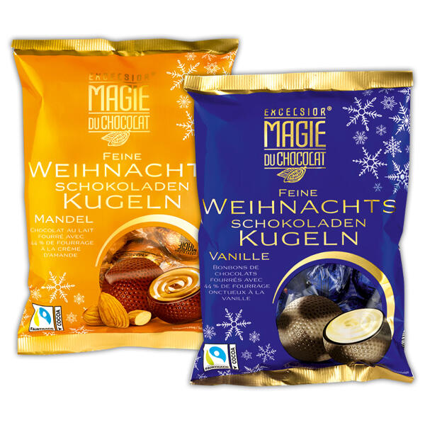 Feine Weihnachts Schokoladen Kugeln
