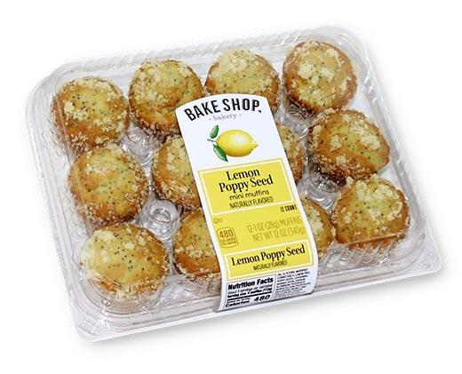 Bake Shop 
 Mini Muffins Mixed Berry or Lemon Poppy Seed