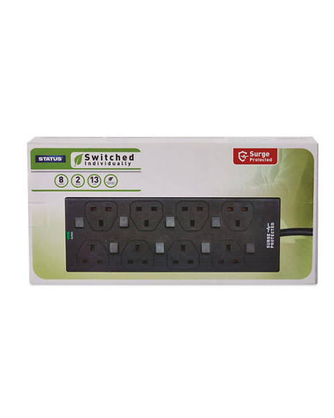 8 Way 2 Metre Extension Socket