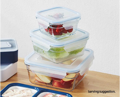 GLASSLOCK Food Storage Containers 3 Piece Set