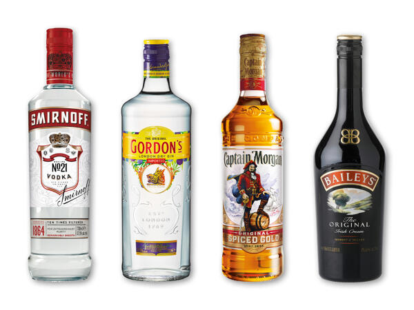 Smirnoff, Gordon's, Captain Morgan eller Baileys