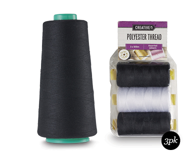 Overlocker Thread 2000m or Sewing Thread 3pk 500m