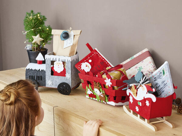 Filz Deko-Körbchen, 1 Stück oder -Geschenktaschen, 2 Stück
