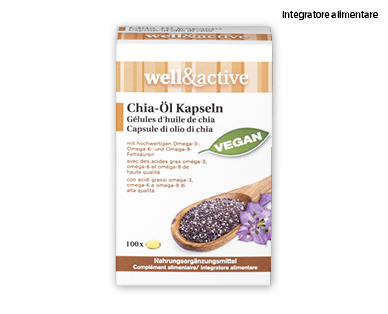 Capsule di olio di chia Omega-3 WELL&ACTIVE