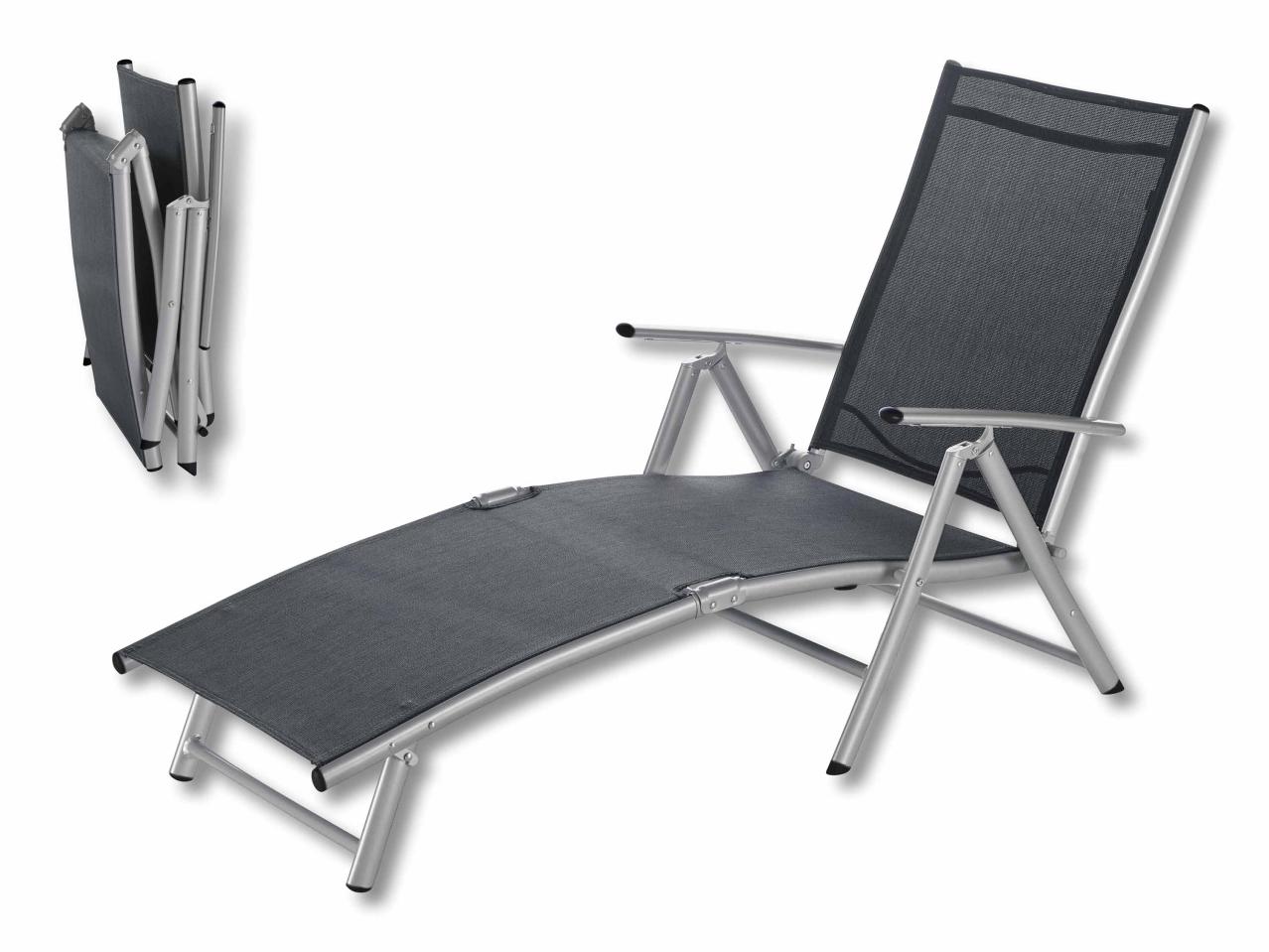 Chaise longue en aluminium