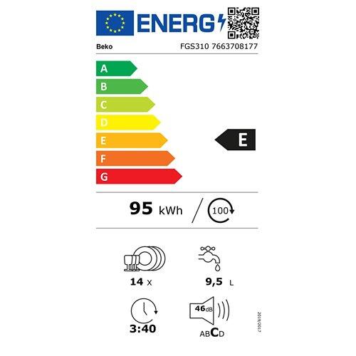 BEKO Lavastoviglie a libera installazione, FGS310, 7663708177