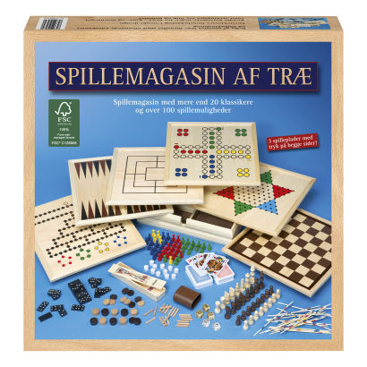 Spillemagasin af træ