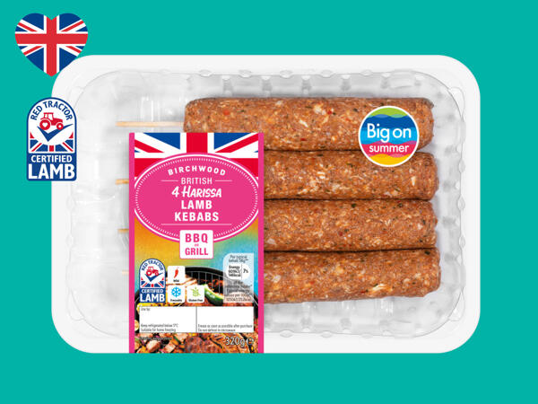 Birchwood 4 Harissa British Lamb Kebabs