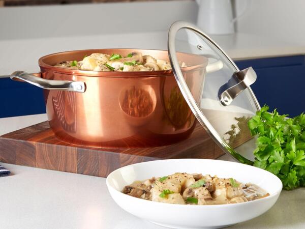 24cm Copper Forged Casserole Dish