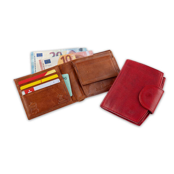 Ledergeldbörse "Used Look"