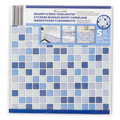 Autocollants muraux à motif de carrelage, 5 pcs