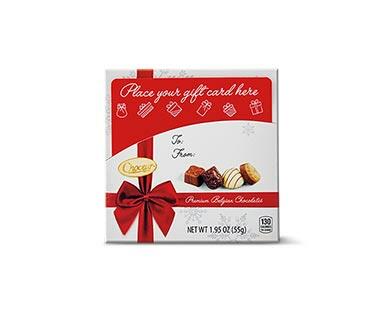 Choceur Gift Card Holder 4-Piece Belgian Chocolates