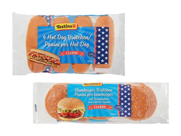 Petits pains pour hamburger/​hot dog
