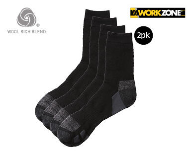 Men's Wool Rich Blend Work Socks 1pk or Cotton Rich Steel Cap Protection Socks 2pk