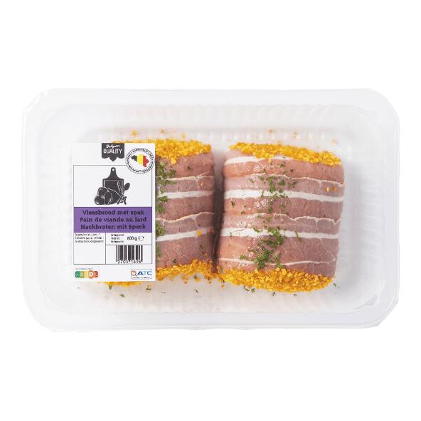 Vleesbrood met spek, 2 st.