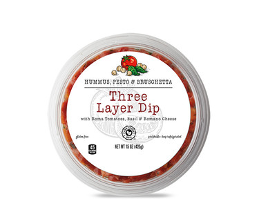 Park Street Deli Three Layer Dip-Hummus, Pesto & Bruschetta