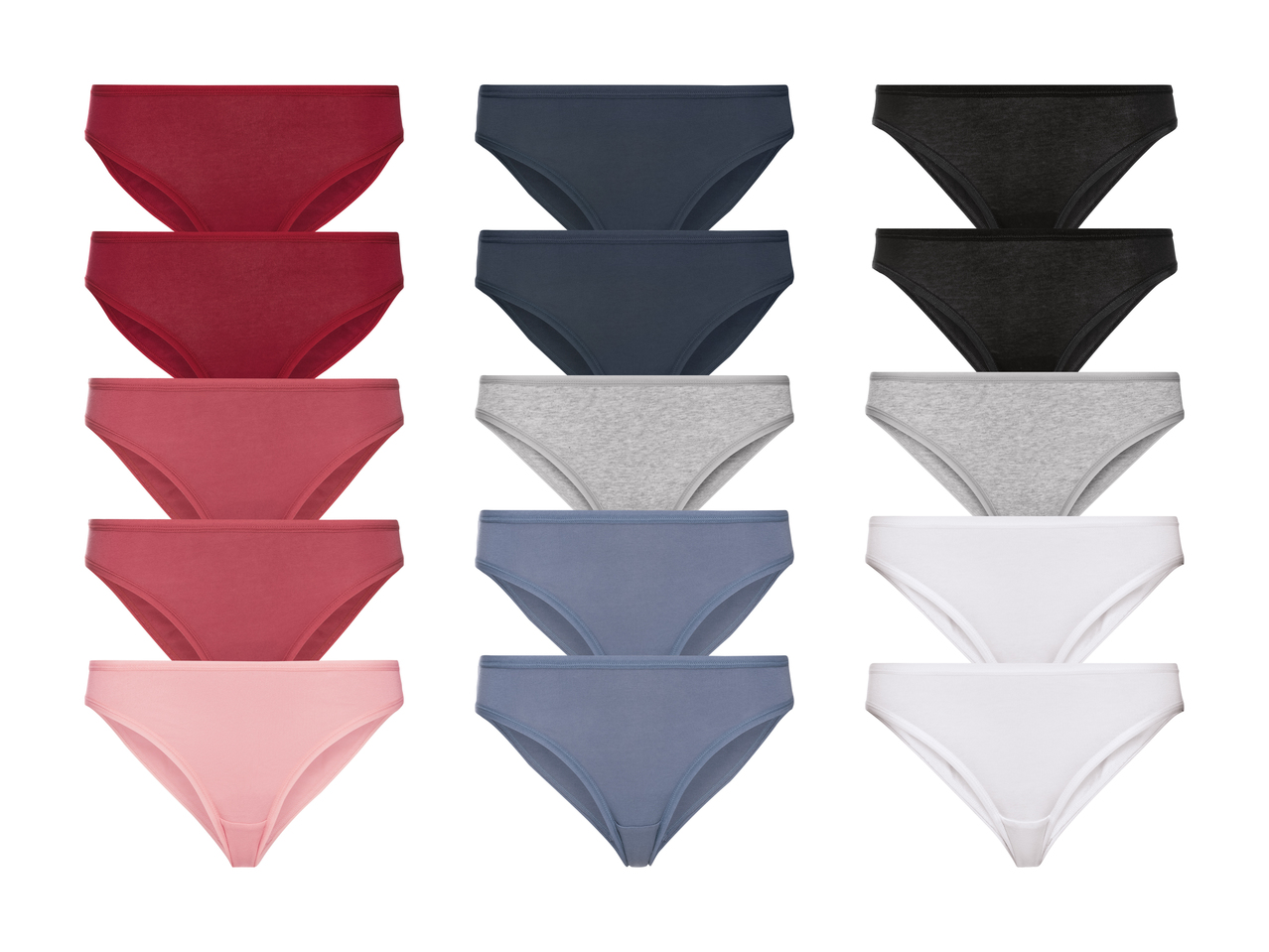 Slips taille basse pour femme, lot de 51