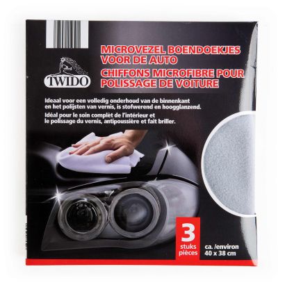 Chiffons de lustrage pour voiture, 3 pcs
