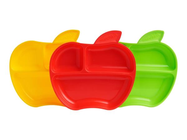Munchkin Apple 3 Divided Plates