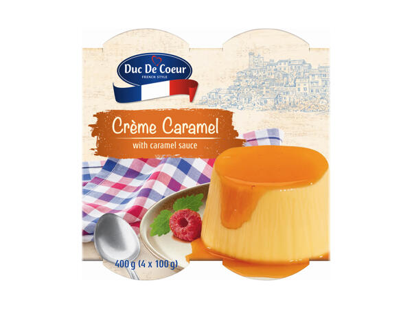 Duc De Coeur Crème Caramel with Caramel Sauce