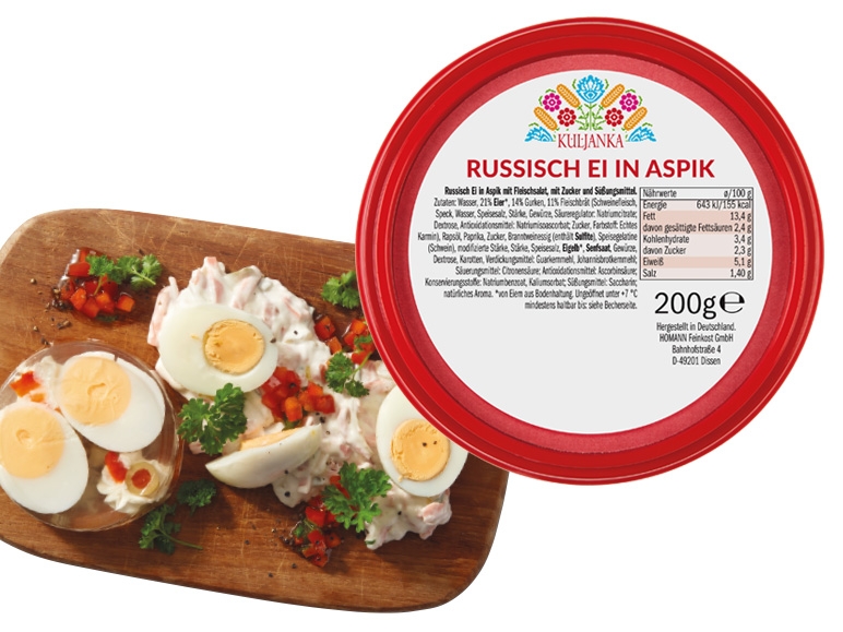 KULJANKA Russisch Ei in Aspik
