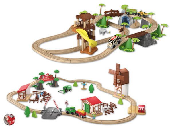 Holzeisenbahn-Set