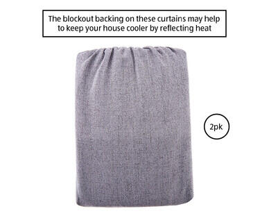Block-out Eyelet Curtains 2pk