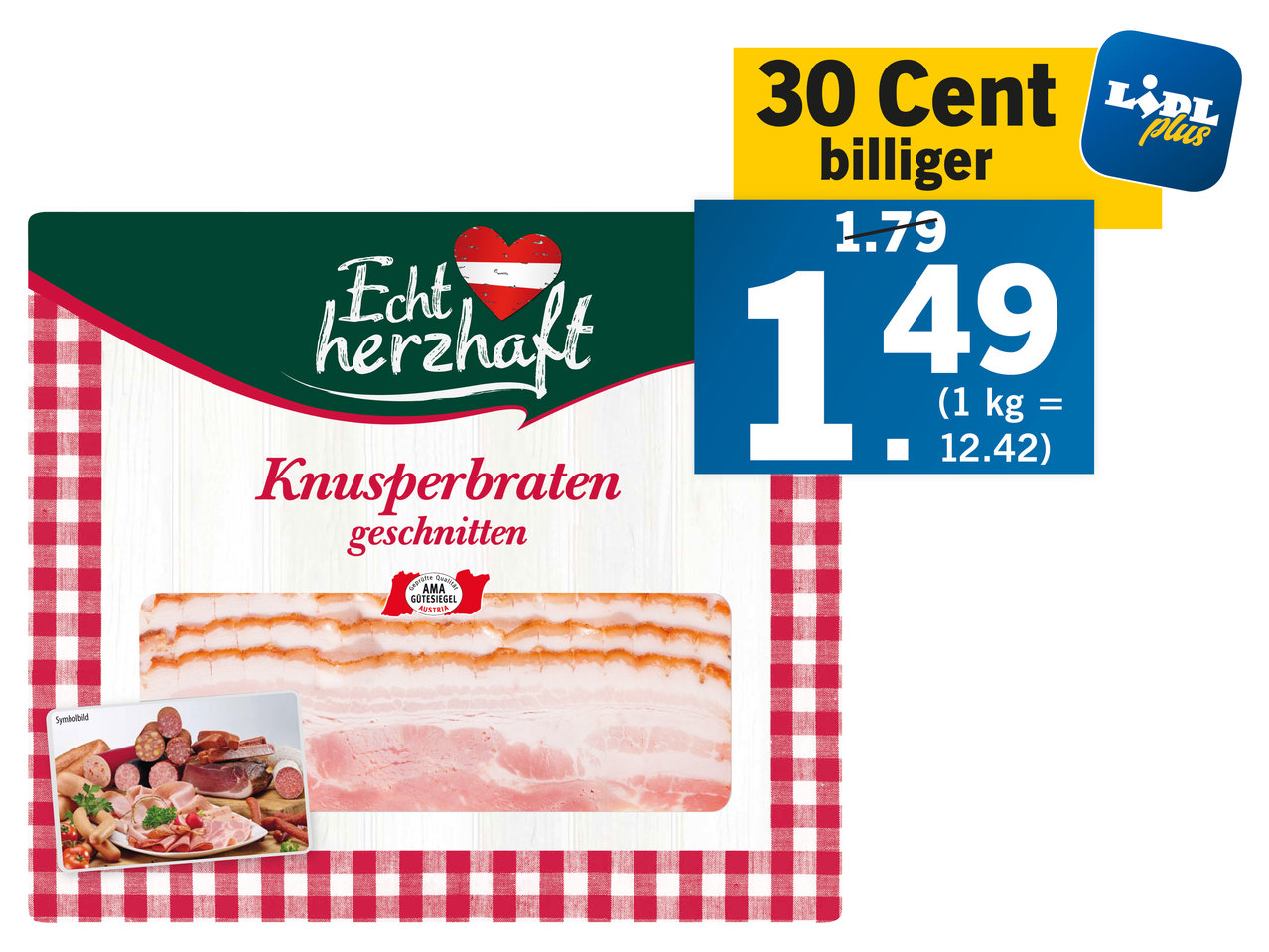 ECHT HERZHAFT Knusperbraten geschnitten