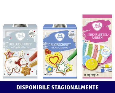 DECORAZIONI DI ZUCCHERO/COLORANTI ALIMENTARI
