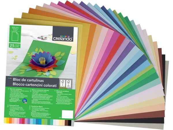 Coloured paper or card, 25 or 50 pieces