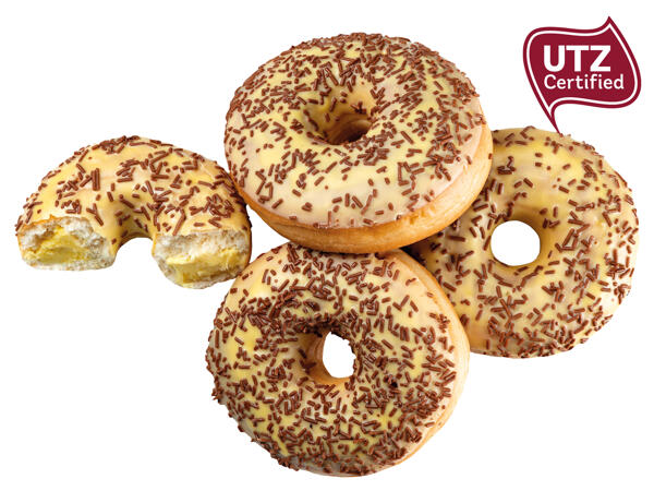 Gefüllter Vanille-Creme-Donut