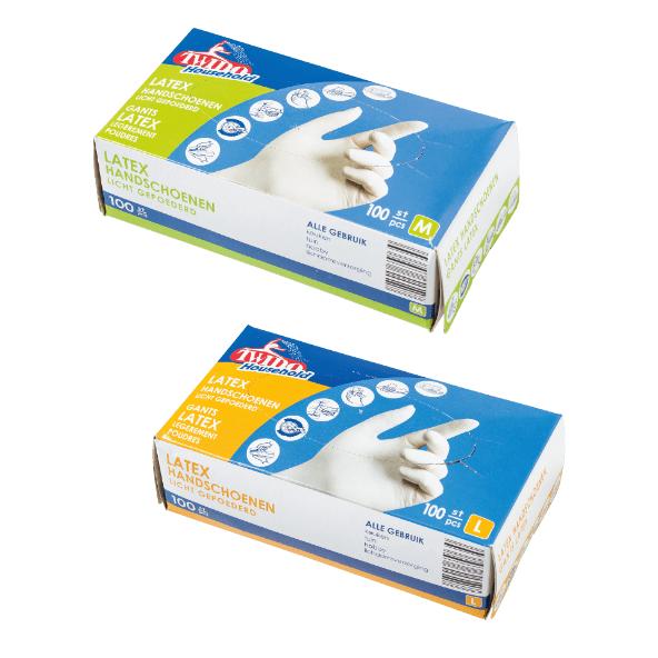Latexhandschoenen, 100 st.