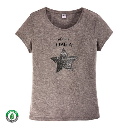 T-shirt med pailletter